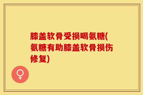 膝盖软骨受损喝氨糖(氨糖有助膝盖软骨损伤修复)