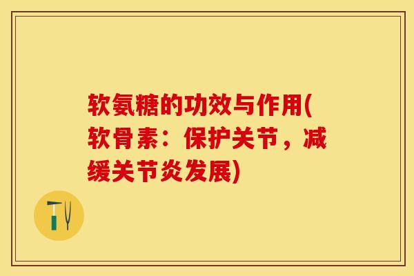 软氨糖的功效与作用(软骨素：保护关节，减缓关节炎发展)