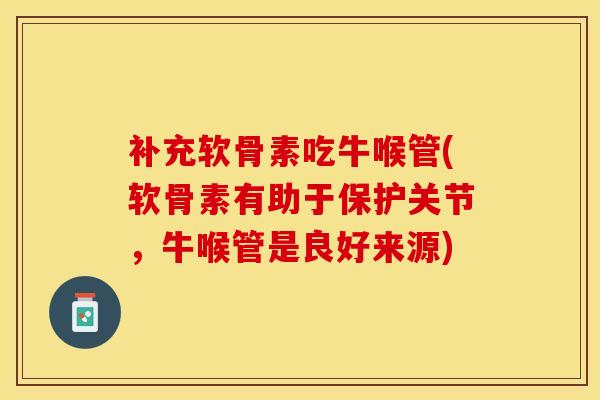 补充软骨素吃牛喉管(软骨素有助于保护关节，牛喉管是良好来源)