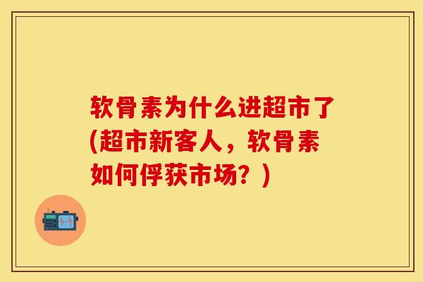 软骨素为什么进超市了(超市新客人，软骨素如何俘获市场？)