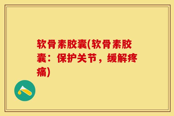 软骨素胶囊(软骨素胶囊：保护关节，缓解疼痛)