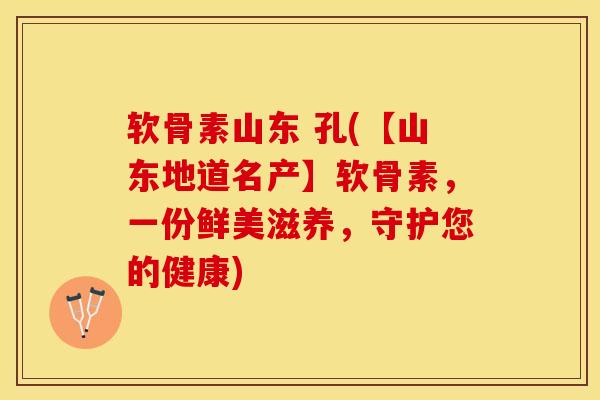 软骨素山东 孔(【山东地道名产】软骨素，一份鲜美滋养，守护您的健康)