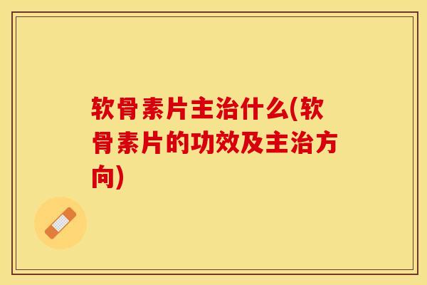 软骨素片主治什么(软骨素片的功效及主治方向)