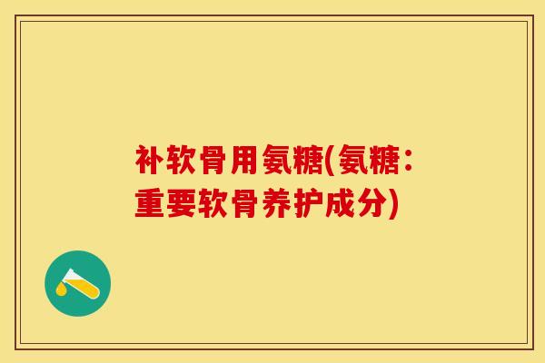 补软骨用氨糖(氨糖：重要软骨养护成分)