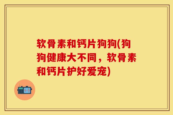 软骨素和钙片狗狗(狗狗健康大不同，软骨素和钙片护好爱宠)