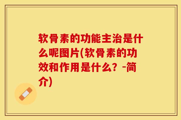 软骨素的功能主治是什么呢图片(软骨素的功效和作用是什么？-简介)