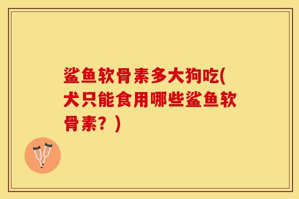 鲨鱼软骨素多大狗吃(犬只能食用哪些鲨鱼软骨素？)