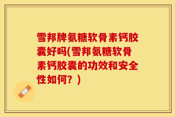 雪邦牌氨糖软骨素钙胶囊好吗(雪邦氨糖软骨素钙胶囊的功效和安全性如何？)