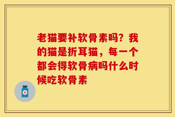 老猫要补软骨素吗？我的猫是折耳猫，每一个都会得软骨病吗什么时候吃软骨素