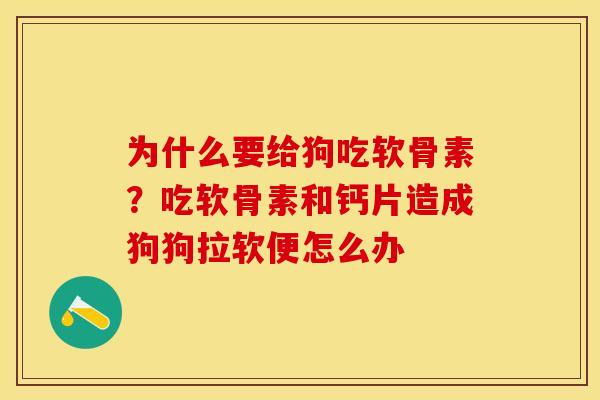 为什么要给狗吃软骨素？吃软骨素和钙片造成狗狗拉软便怎么办