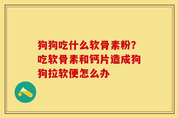 狗狗吃什么软骨素粉？吃软骨素和钙片造成狗狗拉软便怎么办