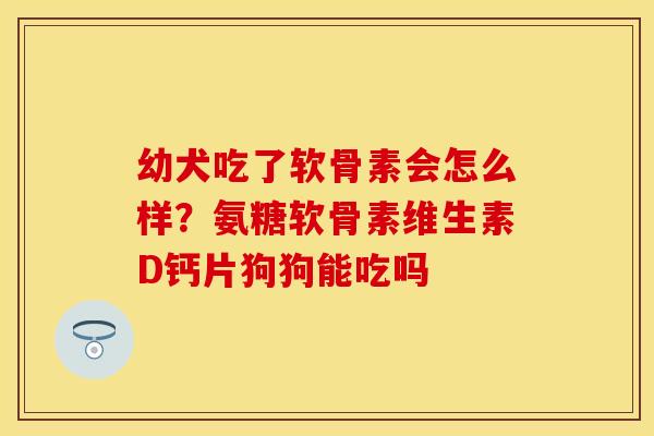 幼犬吃了软骨素会怎么样?氨糖软骨素维生素D钙片狗狗能吃吗 幼犬吃了软骨素会怎么样?氨糖软骨素维生素D钙片狗狗能吃吗