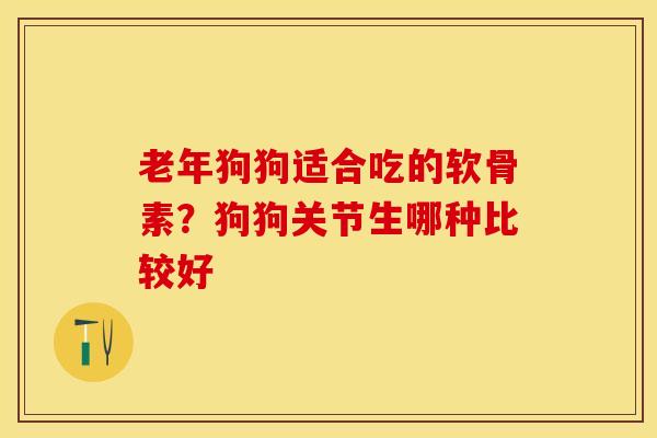 老年狗狗适合吃的软骨素？狗狗关节生哪种比较好