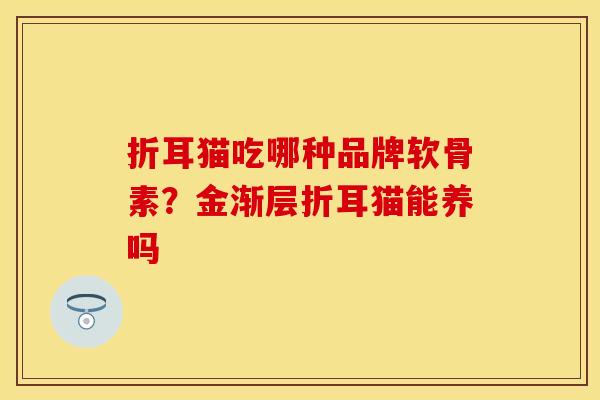 折耳猫吃哪种品牌软骨素?金渐层折耳猫能养吗 折耳猫吃哪种品牌软骨素?金渐层折耳猫能养吗