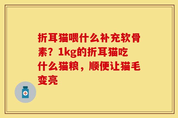 折耳猫喂什么补充软骨素？1kg的折耳猫吃什么猫粮，顺便让猫毛变亮