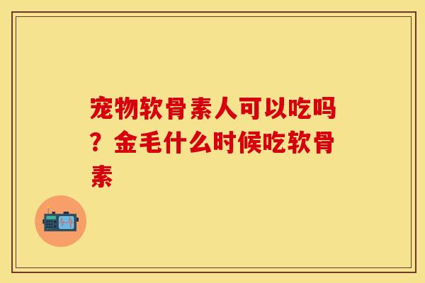宠物软骨素人可以吃吗？金毛什么时候吃软骨素
