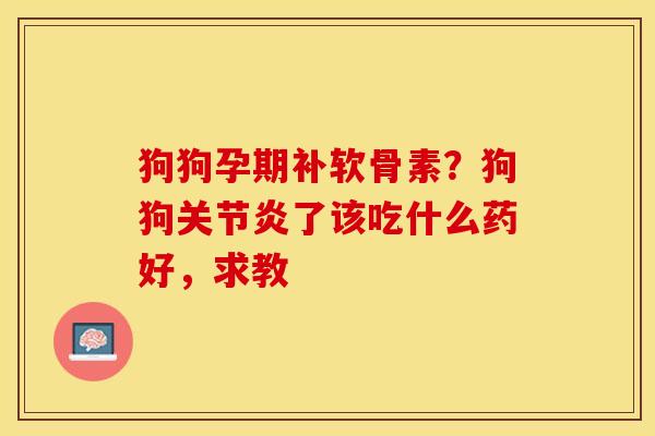 狗狗孕期补软骨素？狗狗关节炎了该吃什么药好，求教
