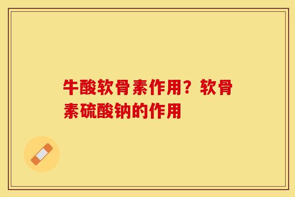 牛酸软骨素作用？软骨素硫酸钠的作用