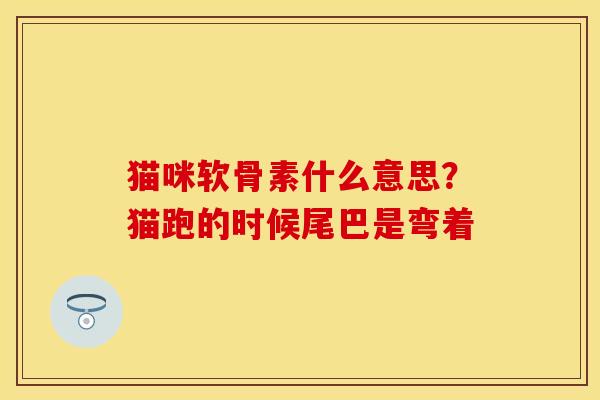 猫咪软骨素什么意思？猫跑的时候尾巴是弯着