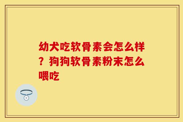 幼犬吃软骨素会怎么样？狗狗软骨素粉末怎么喂吃