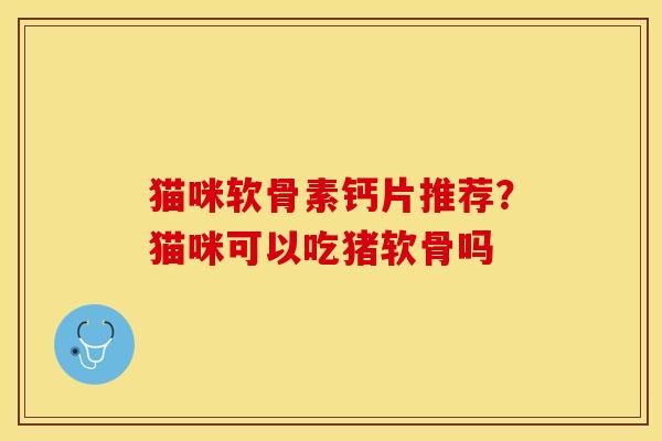 猫咪软骨素钙片推荐？猫咪可以吃猪软骨吗