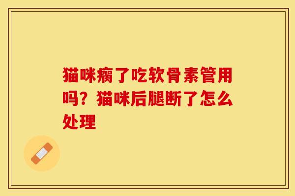 猫咪瘸了吃软骨素管用吗？猫咪后腿断了怎么处理