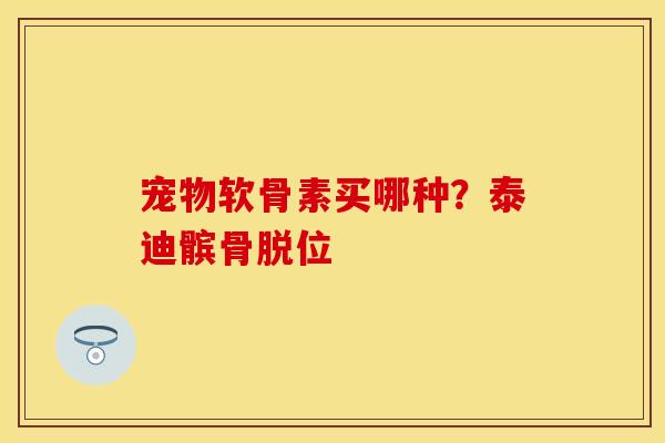 宠物软骨素买哪种？泰迪髌骨脱位