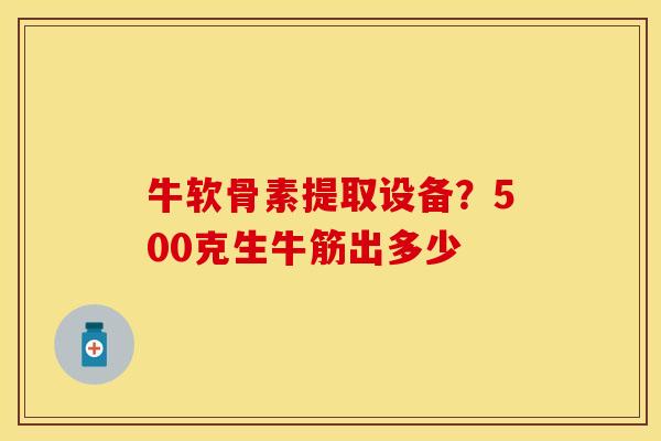 牛软骨素提取设备？500克生牛筋出多少