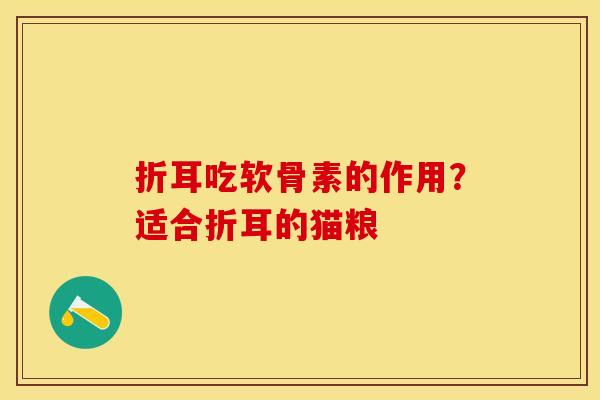 折耳吃软骨素的作用?适合折耳的猫粮 折耳吃软骨素的作用?适合折耳的猫粮