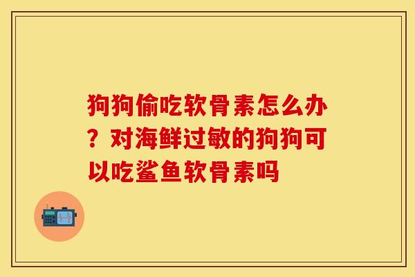 狗狗偷吃软骨素怎么办？对海鲜的狗狗可以吃鲨鱼软骨素吗