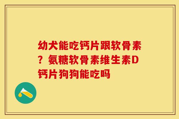 幼犬能吃钙片跟软骨素？氨糖软骨素维生素D钙片狗狗能吃吗