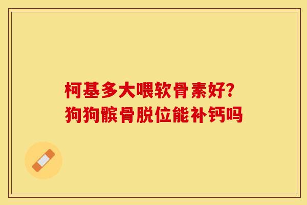 柯基多大喂软骨素好？狗狗髌骨脱位能补钙吗