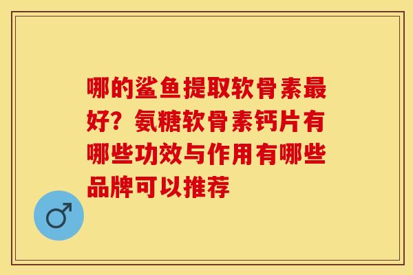 哪的鲨鱼提取软骨素最好？氨糖软骨素钙片有哪些功效与作用有哪些品牌可以推荐