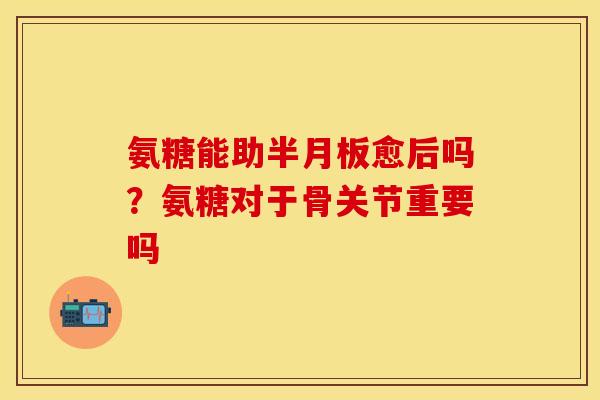 氨糖能助半月板愈后吗？氨糖对于骨关节重要吗