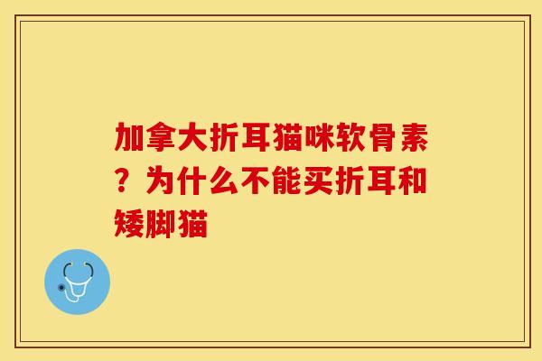 加拿大折耳猫咪软骨素？为什么不能买折耳和矮脚猫