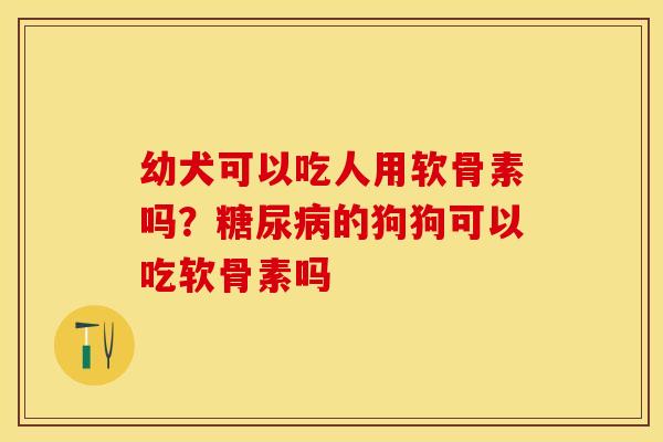 幼犬可以吃人用软骨素吗？糖尿病的狗狗可以吃软骨素吗