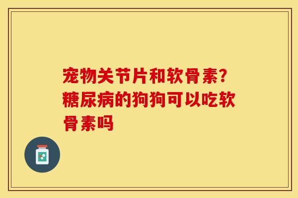 宠物关节片和软骨素？的狗狗可以吃软骨素吗