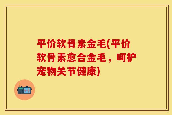 平价软骨素金毛(平价软骨素愈合金毛,呵护宠物关节健康) 平价软骨素金毛(平价软骨素愈合金毛,呵护宠物关节健康)