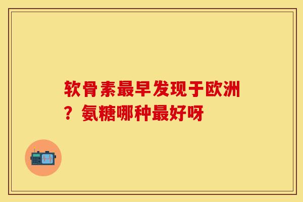 软骨素最早发现于欧洲？氨糖哪种最好呀