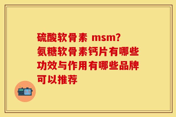 硫酸软骨素 msm？氨糖软骨素钙片有哪些功效与作用有哪些品牌可以推荐