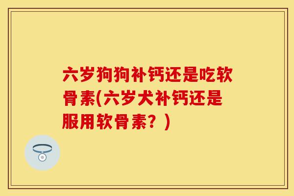 六岁狗狗补钙还是吃软骨素(六岁犬补钙还是服用软骨素？)
