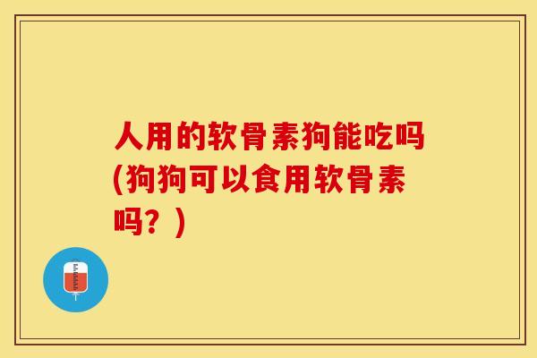 人用的软骨素狗能吃吗(狗狗可以食用软骨素吗？)