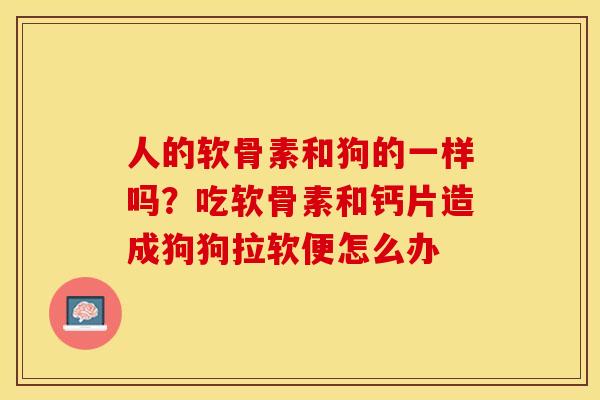 人的软骨素和狗的一样吗？吃软骨素和钙片造成狗狗拉软便怎么办