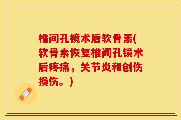 椎间孔镜术后软骨素(软骨素恢复椎间孔镜术后疼痛，关节炎和创伤损伤。)