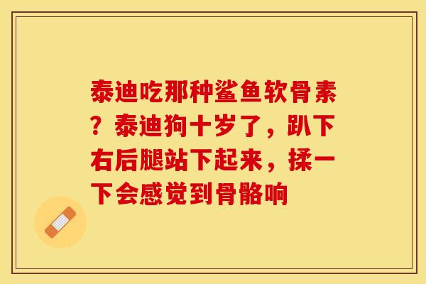 泰迪吃那种鲨鱼软骨素？泰迪狗十岁了，趴下右后腿站下起来，揉一下会感觉到骨骼响