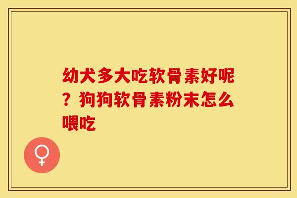 幼犬多大吃软骨素好呢？狗狗软骨素粉末怎么喂吃