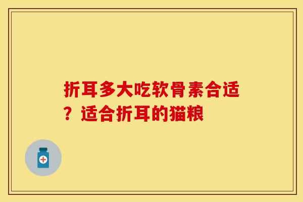 折耳多大吃软骨素合适？适合折耳的猫粮