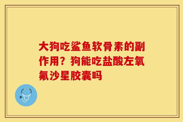 大狗吃鲨鱼软骨素的副作用？狗能吃盐酸左氧氟沙星胶囊吗