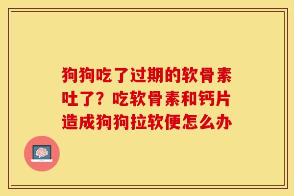 狗狗吃了过期的软骨素吐了？吃软骨素和钙片造成狗狗拉软便怎么办