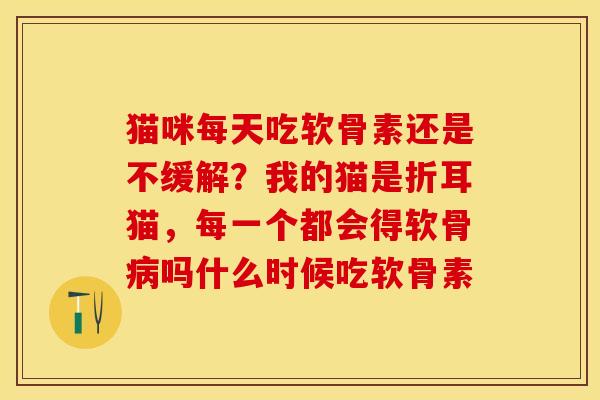 猫咪每天吃软骨素还是不缓解？我的猫是折耳猫，每一个都会得软骨病吗什么时候吃软骨素